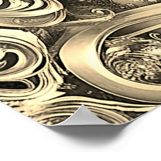 Gouden decoratieve vakantie Poster (Hoek)