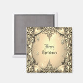 Gouden decoratieve vakantiemagneet magneet (Voorkant / Achterkant)