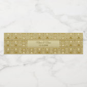 Gouden decoratieve waterfleslabel waterfles etiket (Enkel label)
