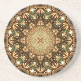 Gouden decoratieve zandstenen onderzetter