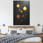Gouden Deeltjes Dansen Canvas Afdruk (Insitu (Slaapkamer))