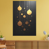 Gouden Deeltjes Dansen Canvas Afdruk (Insitu (Woonkamer))