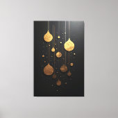 Gouden Deeltjes Dansen Canvas Afdruk (Voorkant)