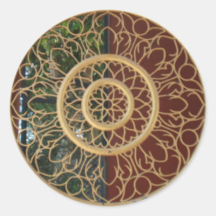 gouden delicatesse ronde sticker