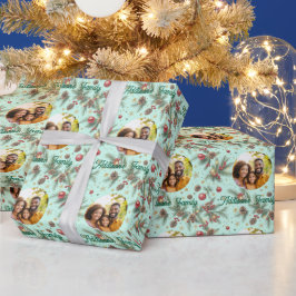 Gouden Dennen Frame Cadeaupapier