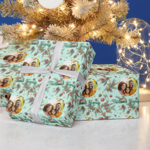 Gouden Dennen Frame Cadeaupapier