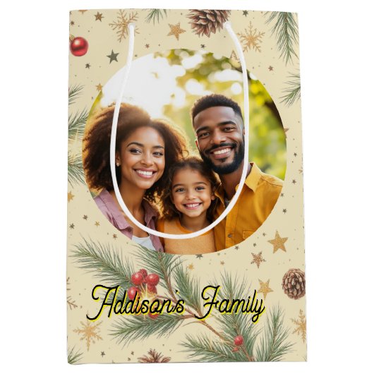 Gouden Dennen Frame Medium Cadeauzakje (Voorkant)