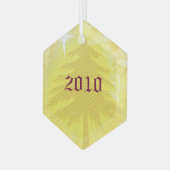 Gouden dennenboom 2010 Kerstversiering Glas Ornament (Voorkant links)