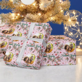 Gouden dennenhouten lijst cadeaupapier