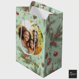 Gouden dennenhouten lijst medium cadeauzakje