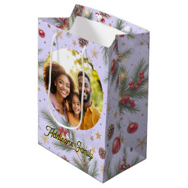 Gouden dennenhouten lijst medium cadeauzakje