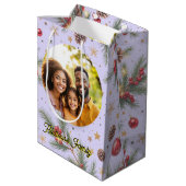 Gouden dennenhouten lijst medium cadeauzakje (Achterkant Gekanteld)
