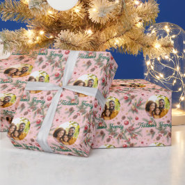 Gouden Dennenkader Cadeaupapier