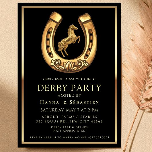 gouden Derby Paard Party Ruitersport Kaart