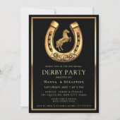 gouden Derby Paard Party Ruitersport Kaart (Voorkant)