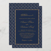 gouden design Molim bruiloft Uitnodigingen (Voorkant / Achterkant)