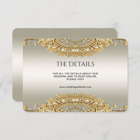 Gouden  detailbehuizing Kaart (Voorkant / Achterkant)