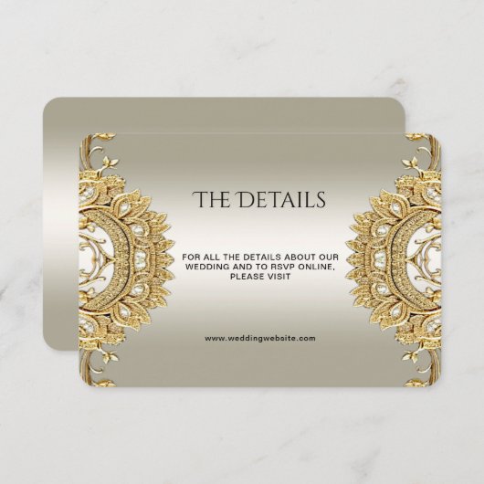 Gouden  detailbehuizing Kaart (Voorkant / Achterkant)