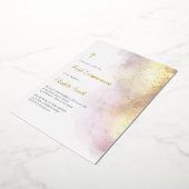 gouden details Eerste mededeling Folie Uitnodiging (Gedraaid)