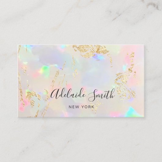 gouden details opale textuur visitekaartje (Voorkant)