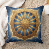 Gouden Dhamma Chakra Spiritueel Symbool Kunst Worp Kussen (Deken)