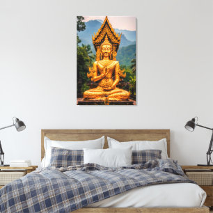 Gouden Dhamma in de Noordelijke Heuvels Canvas Afdruk