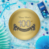 Gouden Diamant 100ste Verjaardagsfeest Papieren Bordje (Feest)