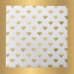 gouden diamant art deco wit tegeltje<br><div class="desc">Witte tegel met gouden diamant Art Deco design.</div>