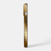 Gouden Diamant Bling Persoonlijk Script iPhone 15 Case (Linkerkant)