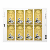 Gouden Diamant Fabulous 50 Wijnfles Etiketten (Full Sheet)