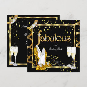 Gouden Diamant Fantastische Glitters Hoge Hakken F Kaart