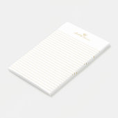 Gouden Diamant Gepersonaliseerd Lijnd Notitieblok Post-it® Notes (Schuin)