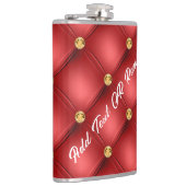 Gouden diamant getuft aangepaste tekst naam rode f heupfles (Rechts)