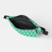 Gouden diamant getuft turquoise Fanny Pack Heuptasje (Open)