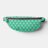Gouden diamant getuft turquoise Fanny Pack Heuptasje (Liggend)