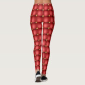 Gouden diamant getufte rode Leggings (Achterkant)