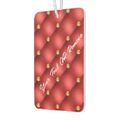 Gouden diamant getufte tekst rode luchtverfrisser (Links)