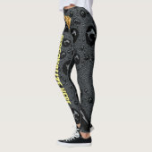 Gouden Diamant in Zwart Custom Unieke Ontwerper Leggings (Links)