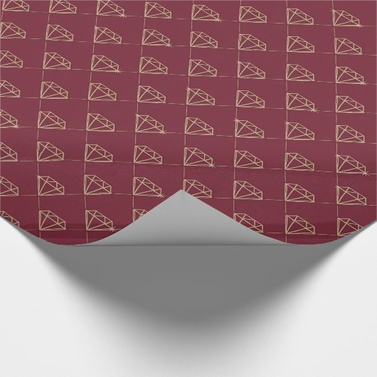 Gouden Diamant Kerst Inpakpapier (Hoek)