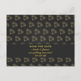 Gouden Diamant Modern Bachelorette Save The Date Aankondigingskaart