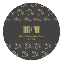 Gouden diamant modern ontwerp bruidsfeest favoriet