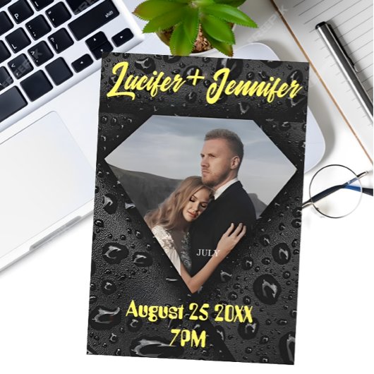 Gouden Diamant Moderne Elegante Aangepaste Huwelij Kaart