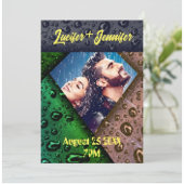 Gouden Diamant Moderne Elegante Aangepaste Huwelij Kaart