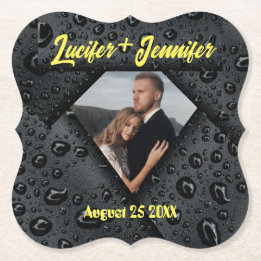 Gouden Diamant Moderne Elegante Aangepaste Huwelij Kartonnen Onderzetters