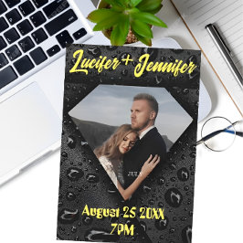 Gouden Diamant Moderne Elegante Aangepaste Huwelij Save The Date