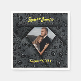 Gouden Diamant Moderne Elegante Aangepaste Huwelij Servet