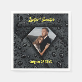 Gouden Diamant Moderne Elegante Aangepaste Huwelij Servet