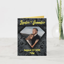 Gouden Diamant Moderne Elegante Op Maat Gemaakte T Aankondiging