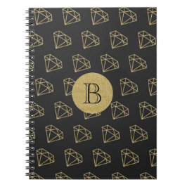 Gouden Diamant Moderne Glamour Bling Notitieboek J