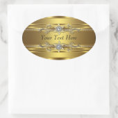 Gouden Diamant Ovale Sticker (Tas)